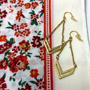 Excellent Condition Gold Arrow Drop Earrings